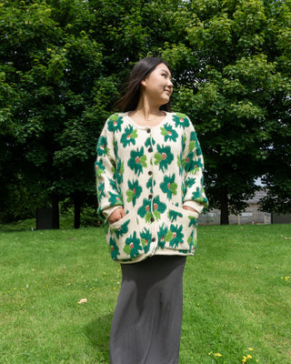 Green Flower Cardigan