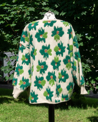 Green Flower Cardigan